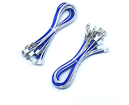 Arcity Arcade-Knopf-Kabelbaumkabel für Nullverzögerung, USB-Encoder PCB mit 0,5 cm 4,8 mm Klemmen, kompatibel mit Mikroschaltern, HAPP-Stil, Arcade-Tasten, Joysticks, 20 Stück