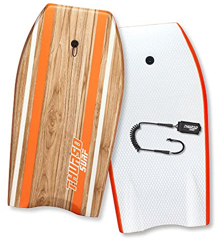 Thurso SURF Quill Bodyboard 107cm – Leichtes EPS/IXPE/HDPE mit FRP-Verstärkung, Halbmondheck, Doppelkanal-System & Kunststoffnetz – Inkl. Edelstahl-Drehgelenksleine