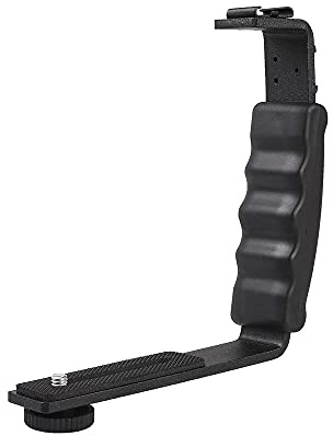 L-Shape Flash Bracket with Dual Flash Cold Shoe Mount  Tripod Screw Versatile for Camcorder Microphone DSLR Canon/Nikon/Sony/Yongnuo/Flash Stand