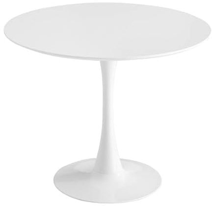 Ventemeublesonline Table Ronde Ibiza White Ø90 CM