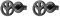 BlackAmazement 2er Set 316L Edelstahl Ohrstecker Ohrringe Peace Sign CND-Symbol nukleare Abrüstung Friedenszeichen Symbol Silber Gold Schwarz Damen Herren (Black)