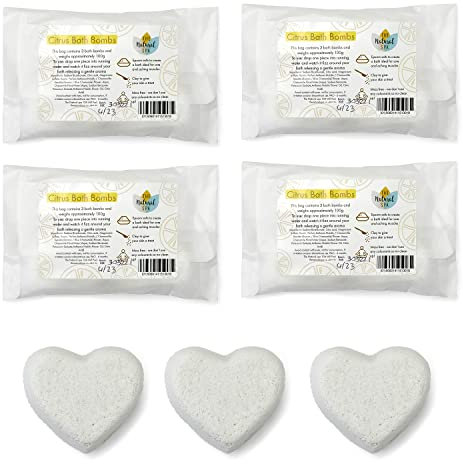The Natural Spa Badebomben 4 x 3er Pack Zitrus | Natürlich | Keine synthetischen Duftstoffe | Kein Farbstoff | Frei von Phthalaten | Talkumfrei
