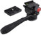 LEFTFOTO Mini testa fluida per treppiede, testa fluida a 2 vie con piastra a sgancio rapido sistema Arca, per fotocamere DSLR e videocamere