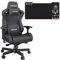 Anda Seat Kaiser 2 Series Pro Gaming Chair Black with Gaming Mouse Pad – Premium Ergonomic Office Desk Chair Leather with Neck and Lumbar Support, Rubber Base Mousepad with Micro-Texture Cloth