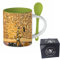 My Custom Style Grüne Tasse+Teelöffel#Kunst-Baum des Lebens Klimt#325ml