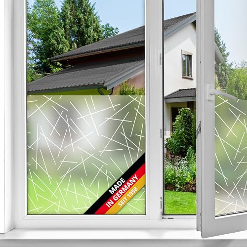 d-c-fix Pellicola adesiva per vetri finestre privacy Mikado adesivo statico oscurante opaca decorative impermeabile per cucina, casa, ufficio, bagno, doccia carta 45 cm x 1,5 m