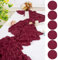 6 Stück Käsetuch Tischläufer 90 x 300cm Burgund Gaze Käse Tuch Tischläufer,Rustikaler Boho Cheesecloth Tischläufer,Waschbar Tüll Stoff Tischläufer für Hochzeit Brautparty Bankett Dekoration