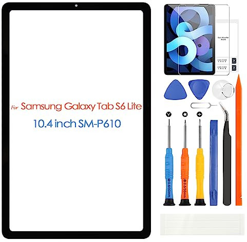 ARSSLY Schermo di ricambio per Samsung Galaxy Tab S6 Lite P610 SM-P610, vetro frontale da 10,1, con strumenti di riparazione (senza digitalizzatore touch e display LCD)