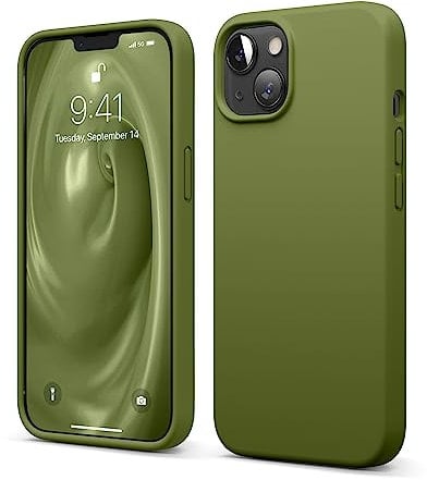 elago Liquid Silicone Case Kompatibel mit iPhone 13 Hülle (6,1), Hochwertiges Silikon, Rundumschutz Handyhülle : 3-Layer Struktur Schutzhülle, Kratzfestes Weiches Mikrofaserfutter (Zenderngrün)