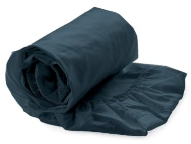 Heckettlane Elementi Spannbettlaken 200x160 – Weiches & Atmungsaktives Baumwollperkal – Spannbetttücher für Matratzen – Perfekt für Bettwäsche-Sets – Blauw