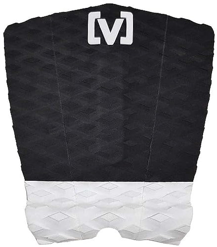 Victory Surf-Grip Premium Surfboard Rear Traction Pad - 3-teilig, Trimmbares Strukturiertes Deck Pad, Kick-Pad für Komfort und Kontrolle - Full Size, Surfboard, Bodyboard, SUP, Skimboard, Schwarz/Weiß