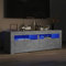 Festnight tv Schrank mit led Lowboard Fernsehschrank Fernsehtisch tv Bank tv Tisch TV Board Sideboard für Wohnzimmer Schlafzimmer Möbel Betongrau 120x35x40 cm
