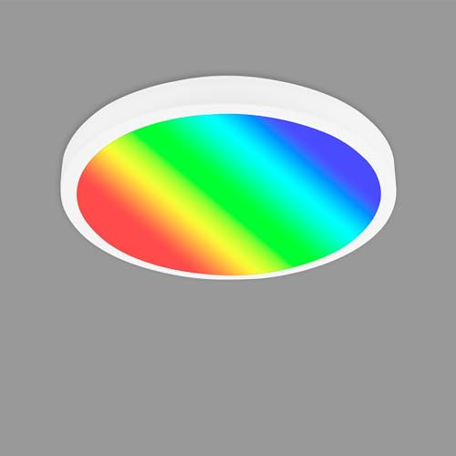 BRILONER - LED Deckenlampe Smart, WiFi LED Deckenleuchte Dimmbar, einstellbare Farbtemperatur, Bunte Farben, Lampe, Sprachsteuerung, Wohnzimmerlampe, Schlafzimmerlampe, 270x60mm