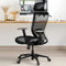 FLEXISPOT OC3 Ergonomic Office Chair With Hanger Mesh Desk Chair With Height Adjustable Seat Headrest Armrest Lumbar Support and Caster Wheels (Dark Grey)