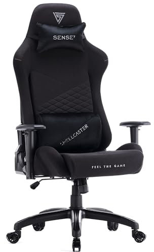 SENSE7 Spellcaster Senshi Edition XL Silla de Juego, Tablero HDF, Negro, X-Large