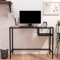 KTHLBRH Computertisch Schwarz 100x36x74 cm Glas, Sekretär Schreibtisch, Schreibtisch, Computertisch, platzsparendes Design, ideal für das Homeoffice