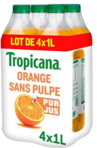 TROPICANA - Tropicana Pure Premium Orange Sans Pulpe 4X1L - Un Articles