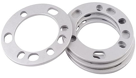 ihreesy 4 Stück 10mm Auto-Rad-Distanzscheiben, Aluminiumlegierung Spurverbreiterungen Radabstandshalter Distanzscheiben Platte für 5x135/5x139,7/6x135/6x139,7 für 5 Löcher 6 Löcher Räder/Felgen