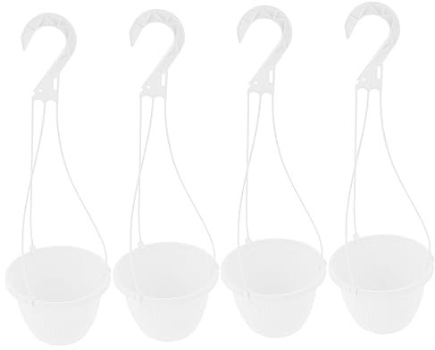 Toddmomy 4 Stück Orchideen-hängepflanzer Orchideen-pflanzgefäß Zum Aufhängen Blumenampel Hängekorb Für Pflanzen Hängende Pflanzgefäße Für Den Innenbereich Blumenkorb Plastik Drinnen Weiß