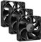CORSAIR iCUE Link RX120 Ventilateurs 120mm PWM avec Hub Système iCUE Link - Roulement à Dôme Magnétique - Triple Pack - Noir