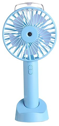 Zerodeko Ventilador Portátil Recargable Usb Spray De Agua Para Exteriores Mini Ventilador De Mano Multifuncional Azul