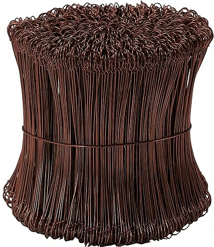 Ösendraht Rödeldraht einfach mit 2 Ösen für Drillapparat (1000 Stück) / Drillapparat (1,0 x 160 mm)