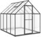 vidaXL Serre avec Cadre de Base Anthracite 224x169x195 cm Aluminium, Serre en Polycarbonate, Serre de Bricolage, Grande Serre, Serre portative