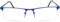 Metall Halbrand unten Anti Blaulicht Brille Lesebrille mit rechteckigen Gläsern, Gratis Etui, Edelstahl Brillengestell ((Blau), Blaulichtfilter Brille Herren und Damen 1.0 Dioptrien