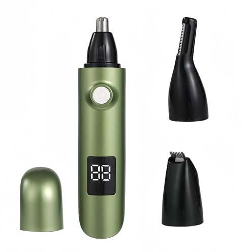 Cortapelos de nariz, cortapelos de nariz, 3 en 1, recargable por USB, con luz LED, recortador de nariz para hombre, herramienta de recorte de cejas para hombres y mujeres