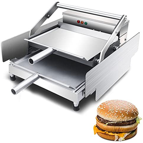 DLAZUM Kommerzielle gegrillte Hamburger-Brotmaschine, Doppelschicht-Backcharter-Heizungs-Hamburger-Herd-Burger-Shop-Maschine, 0-3-Minuten-Timer