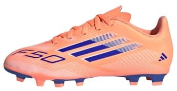 adidas Unisex Kids F50 Club FG/MG Kids Fußballschuh Beam Orange/Lucid Blue/Cloud White 34