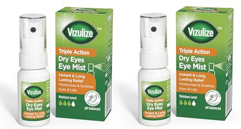 Vizulize Triple Action Soothing Relief Dry Eye Mist, 10ml - 2 Pack