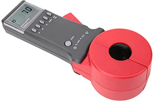 Digital Clamp On Ground Earth Meter, High Accuracy Self-Test 0.5s, Fast Measure, Warning Light, Long Battery Life