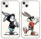 Yimctoie 2 Stück Transparent Handyhülle für iPhone X XS 5.8, Lustig Bunny Anime Muster Aesthetic Design Schutzhülle Weich TPU Silikon Rabbit Stoßfest Case Mädchen, Cool