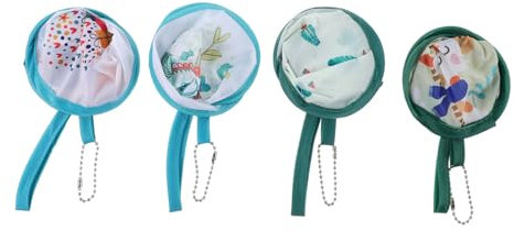 QUMIIRITY 4stücke Rundfächer Mit Cartoon-motiven Faltbarer Handfächer Für Tanz Sommerfest Und Dekoration Leicht Und Tragbar Für Erwachsene