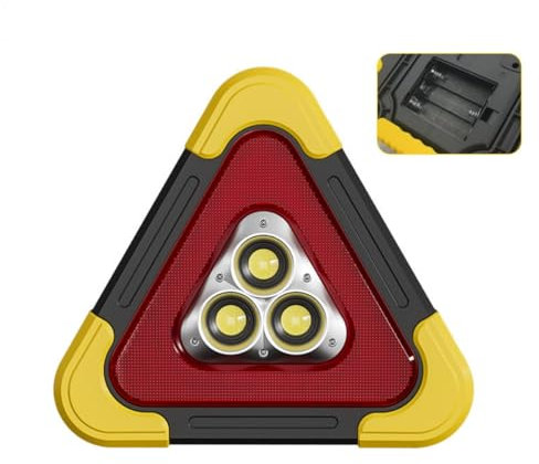 DCAJHSD Auto-Warndreiecklampe für Toyota Hilux 2015-2023,Superhell Multifunktions Dreieckiges Notlicht Sicherheits-Blinkschild Camping Warnung Zubehör,A-1