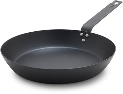 Greenpan Bobby Flay Pre-Seasoned Carbon Steel Frying Pan, Naturally Non-Stick, PFAS Free, Heavy Duty, Heat Resistant, Durable and Versatile for Stovetop, Oven, BBQ and