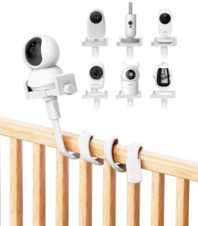 Universal Holder for GHB Baby Monitor, Flexible Baby Camera Mount Bracket for HelloBaby Monitor, Babyphone Accessories Stand for Vtech/Momcozy/Boifun/Babystar/Philips Video Monitor, Mobile Phone Clip