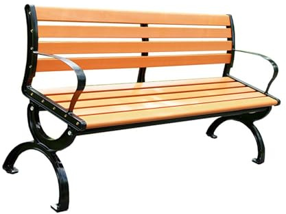 YPAPBHT Parkbank, Außenbank, Outdoor-Freizeit, Kunststoff-Holz-Sitz, Gemeinschaftshof, Garten, Kunststoff-Holz, Lange Bank(120cm)