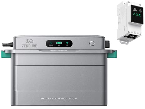Zendure SolarFlow 800 Plus Centrale Balcon 1920Wh et 3CT Compteur | Onduleur 800W, 1500W Entrée Solaire, Batterie LFP 48V Extensible 11.52kWh, Gestionnaire IA ZENKI, Plug & Play, IP65