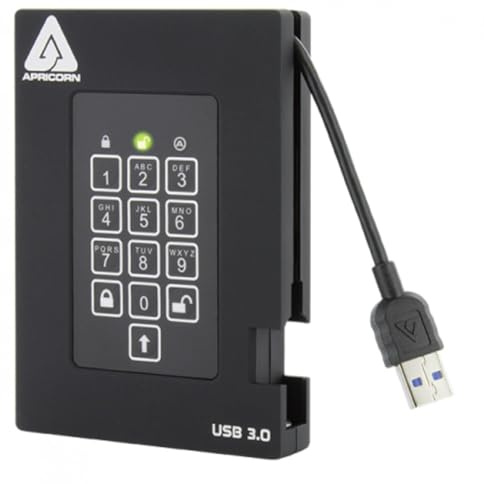 Apricorn 2TB Aegis Fortress FIPS 140-2 Level 2 Validated 256-Bit Encrypted USB 3 External SSD (A25-3PL256-S2000F)