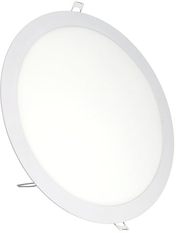 Jandei - Downlights LED 24W Redondo De Superficie Luz Blanca (equivalente a 140W), Aluminio, Aro Blanco Mate (Blanco Frío 6000K) Perfecto para Salones, Oficinas, Techos, Pasillos.