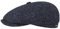 Stetson Hatteras Shetland Wool Flatcap - Schirmmütze Herren - Schiebermütze aus Wolle - Innen mit Baumwolle gefüttert - Herrencap Herbst/Winter dunkelblau 57 cm