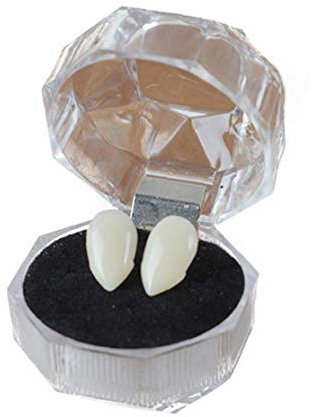 Beito 1Pairs Vampir-Zähne Individuelle Vampirzähne Gefälschte Gebiß Für Cosplay Partei Props Halloween-Party-Fangs Bevorzugungen Party Favors Verkleiden Zubehör (13 Mm)