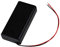 Battery Holder Case Plastic Battery Storage Box with Case Cover ON/OFF Switch Wire Leads for 1.5V 2 AA Batteries(2AA battery holder)