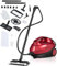 COSTWAY Steam Cleaner, 2000W Multipurpose Steam Mop with 20 Accessories & 1.5L Tank, Portable Household Steamer Cleaning for Floors, Windows, Carpet, Autos and More (Red)