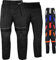 Motorradhose Herren mit 2CE Protektoren - Winddicht Biker Quad textil Hosen - Wash- & Abnehmbar Thermo-Futter, Kombi-Reißverschluss, Elastischer Bund - aus 4 Schichten & 2 Zipper Taschen Schwarz - 46