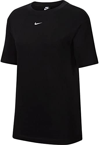 Nike DH4255-010 W NSW ESSNTL TOP SS BF T-Shirt Womens Black/(White) M
