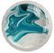 NEWzone 4 Pack Dresser Drawer Cabinet Knobs White and Teal Marble Round Shape Crystal Glass Knobs Pulls Handles for Kitchen Wardrobe Cupboard Door Hardware with Screws, 35mm