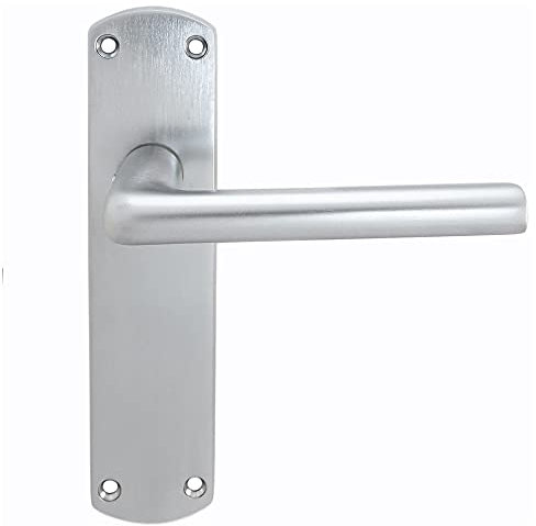 Serozzetta Eden Door Handles on Backplate - Latch - Satin Chrome